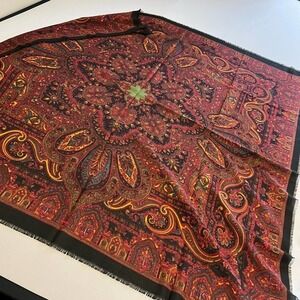 AS | Vibrant Red Multi-Color Paisley Scarf